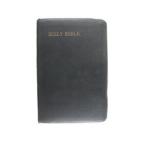 Holy Bible KJV Black Leather Red Letter Concordance England 1957 Collins